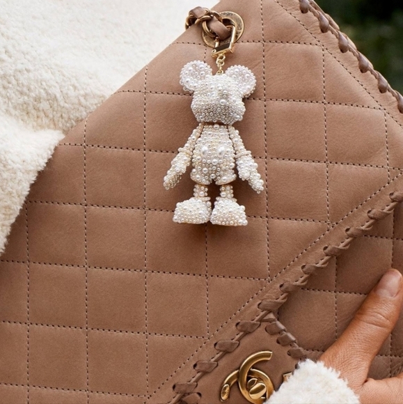 DISNEY X BAUBLEBAR pearl mickey mouse Bag charm - Picture 7 of 7